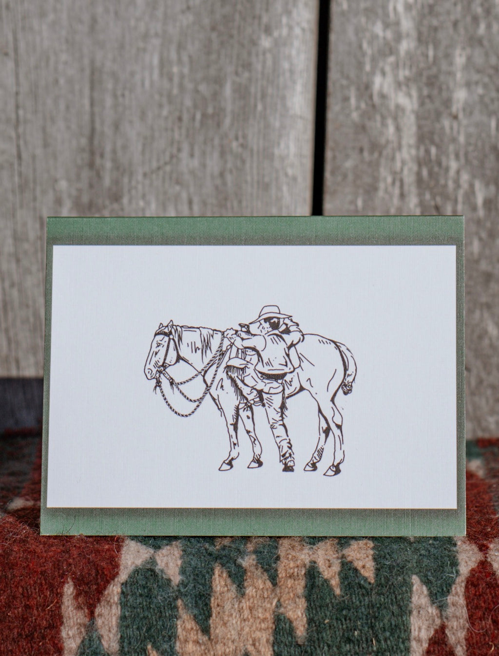 “Saddle up” greeting card