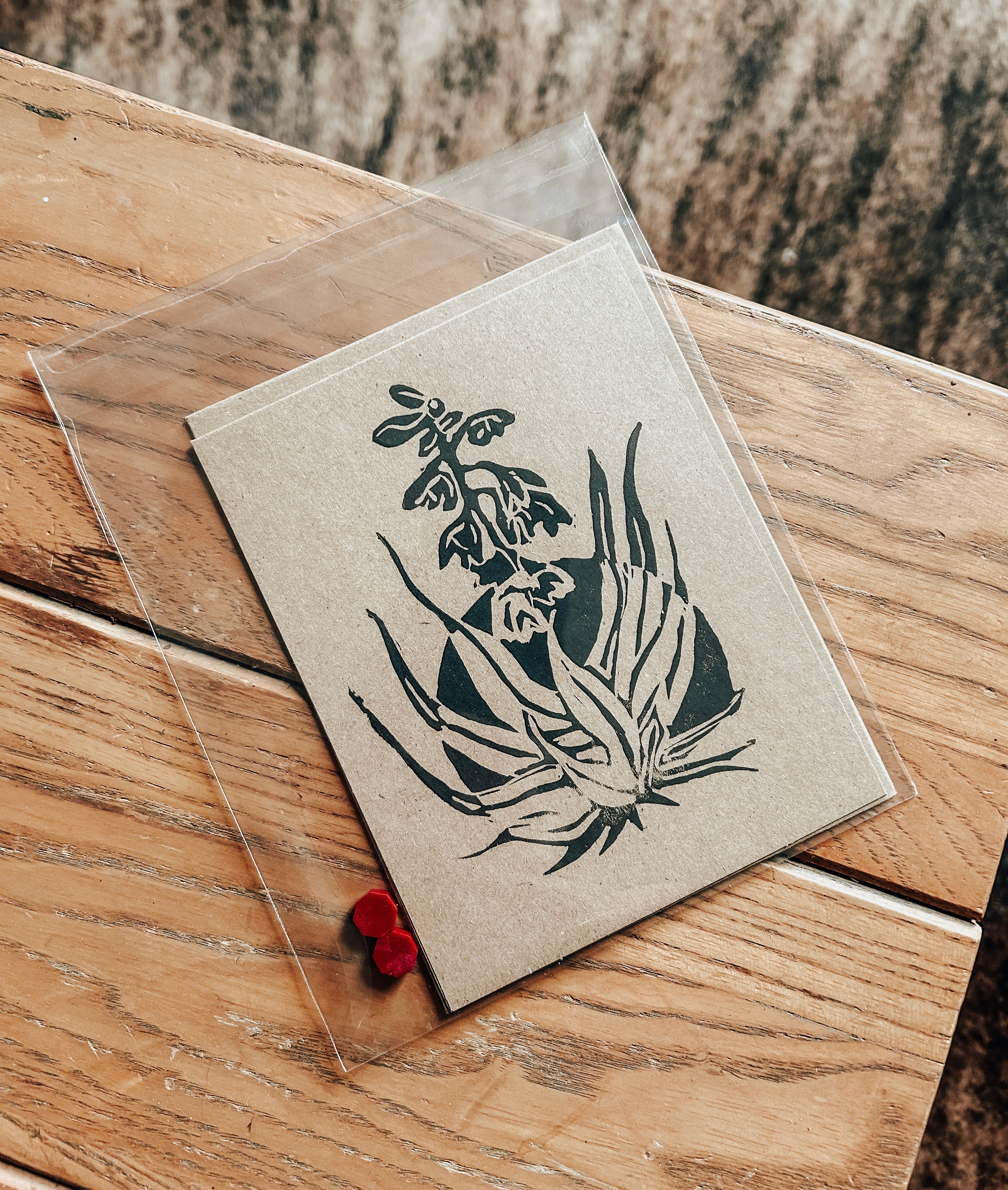 Yucca plant greeting card