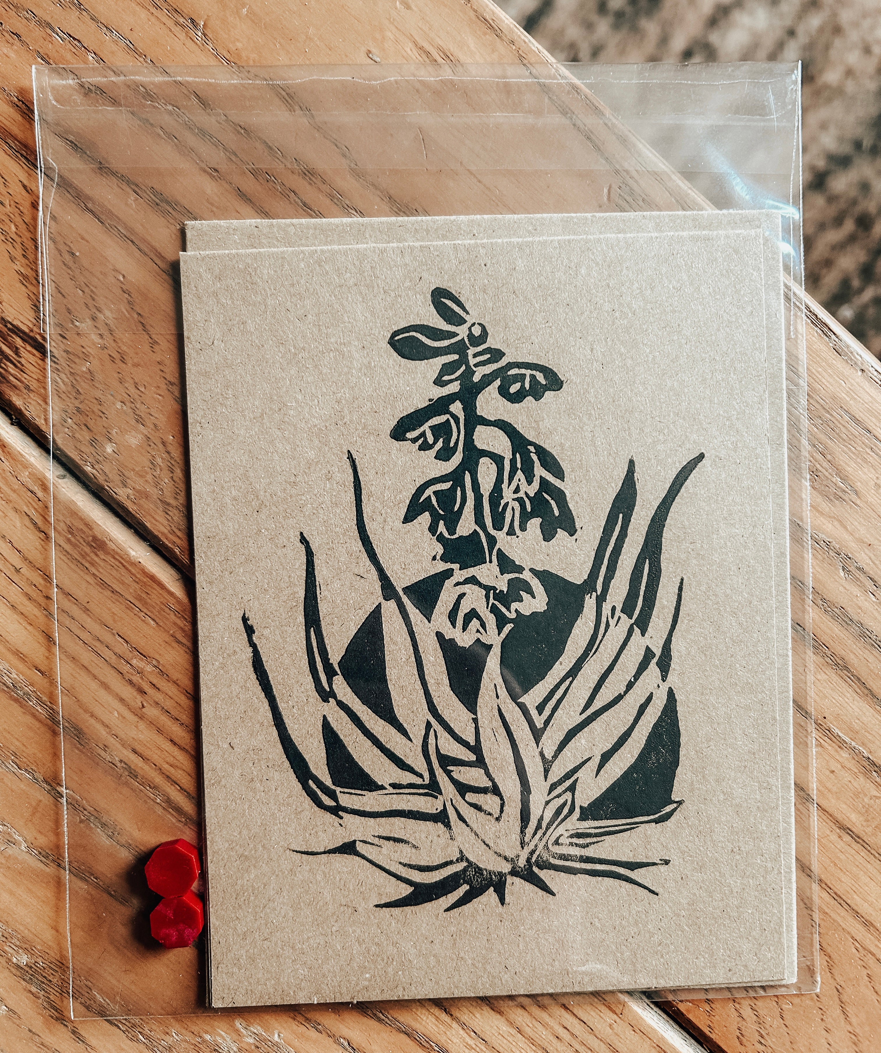 Yucca plant greeting card